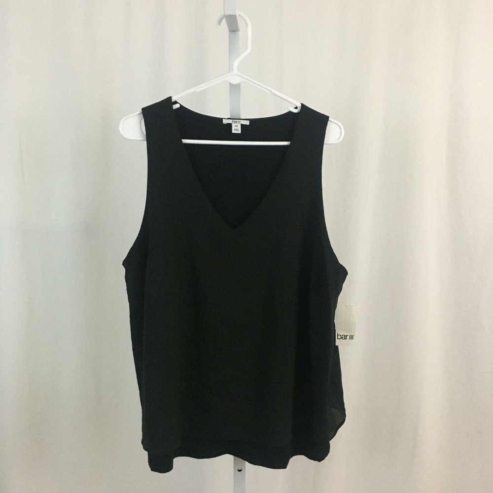 🥰3☆$25. Bar III NEW Black Simple Tank Top NWT I I